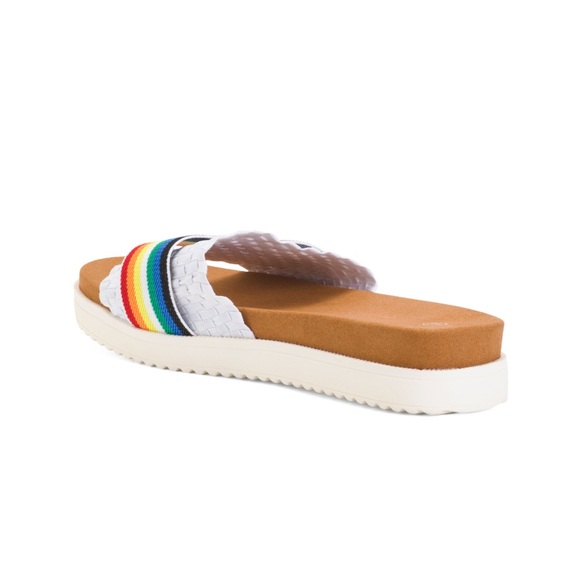 Bernie Mev. White Rainbow New York Comfort Slide Sandals Women’s EU Size 39 - Picture 3 of 11